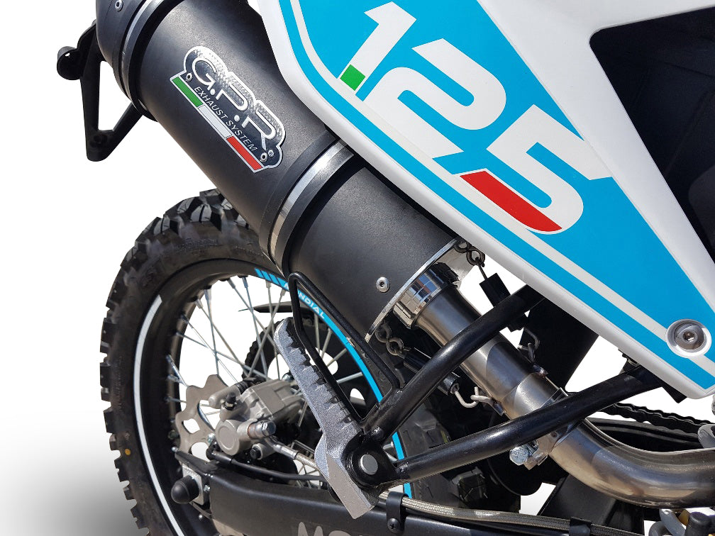 GPR-Exhaust---Furore-Evo4-Nero-Slip-on-for-XSM-125-Supermoto-from-2018-to-2020-dB-Killer-Link-Pipe-Catalyst