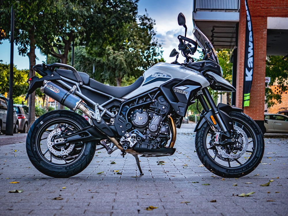 GPR-Exhaust---Dual-Poppy-Slip-on-for-Tiger-900-from-2020-to-2023-dB-Killer-Link-Pipe