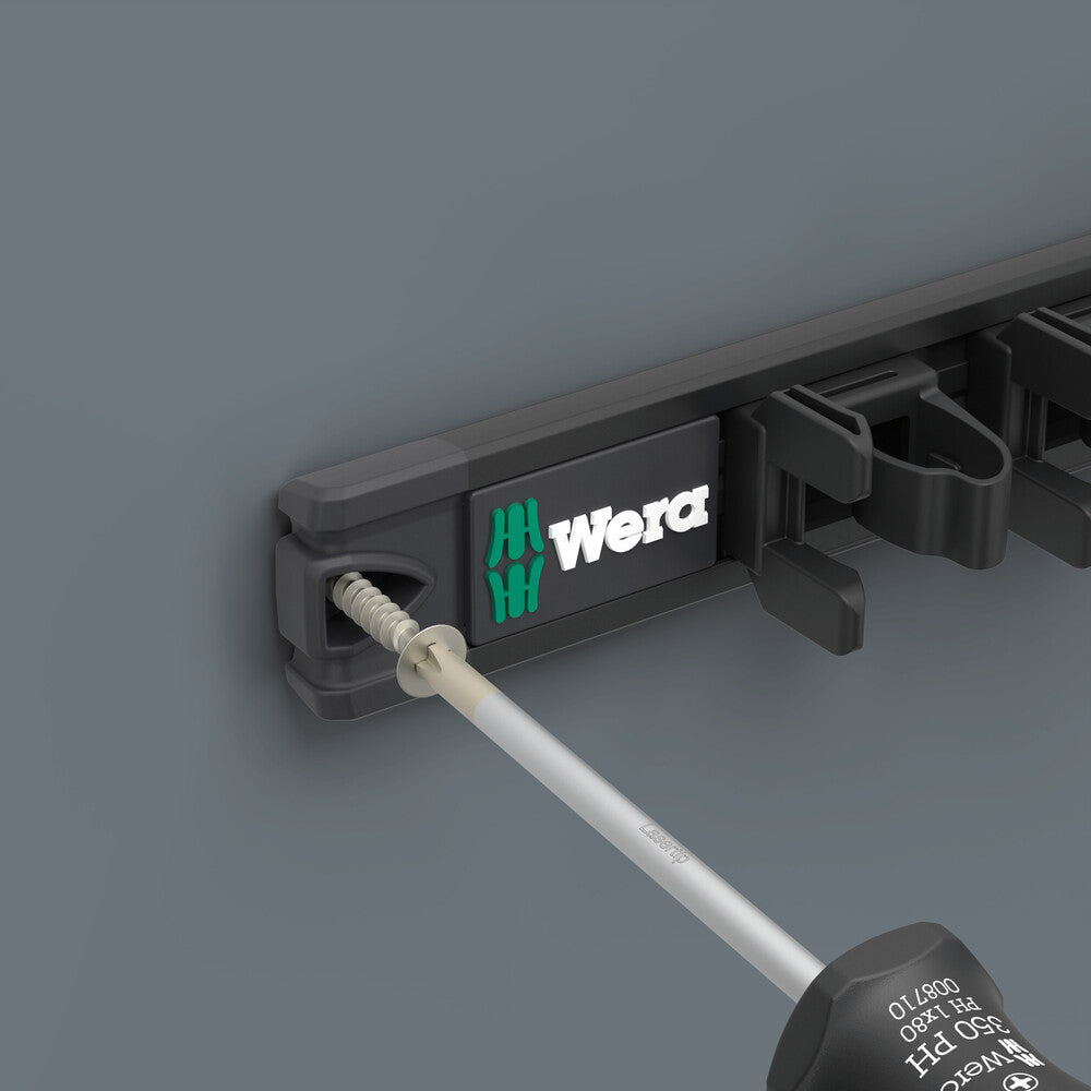 Wera Tools - 9611 Magnetic rail for up to 9 Kraftform screwdrivers, empty