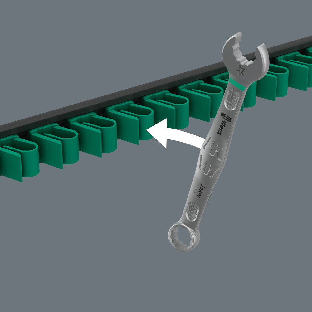 Wera Tools - 9641 Magnetic rail 6003 Joker 2 Ring spanner set