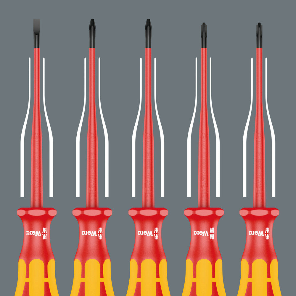 Wera Tools - 165 iS PZ VDE Insulated screwdriver with reduced blade diameter for Pozidriv screws