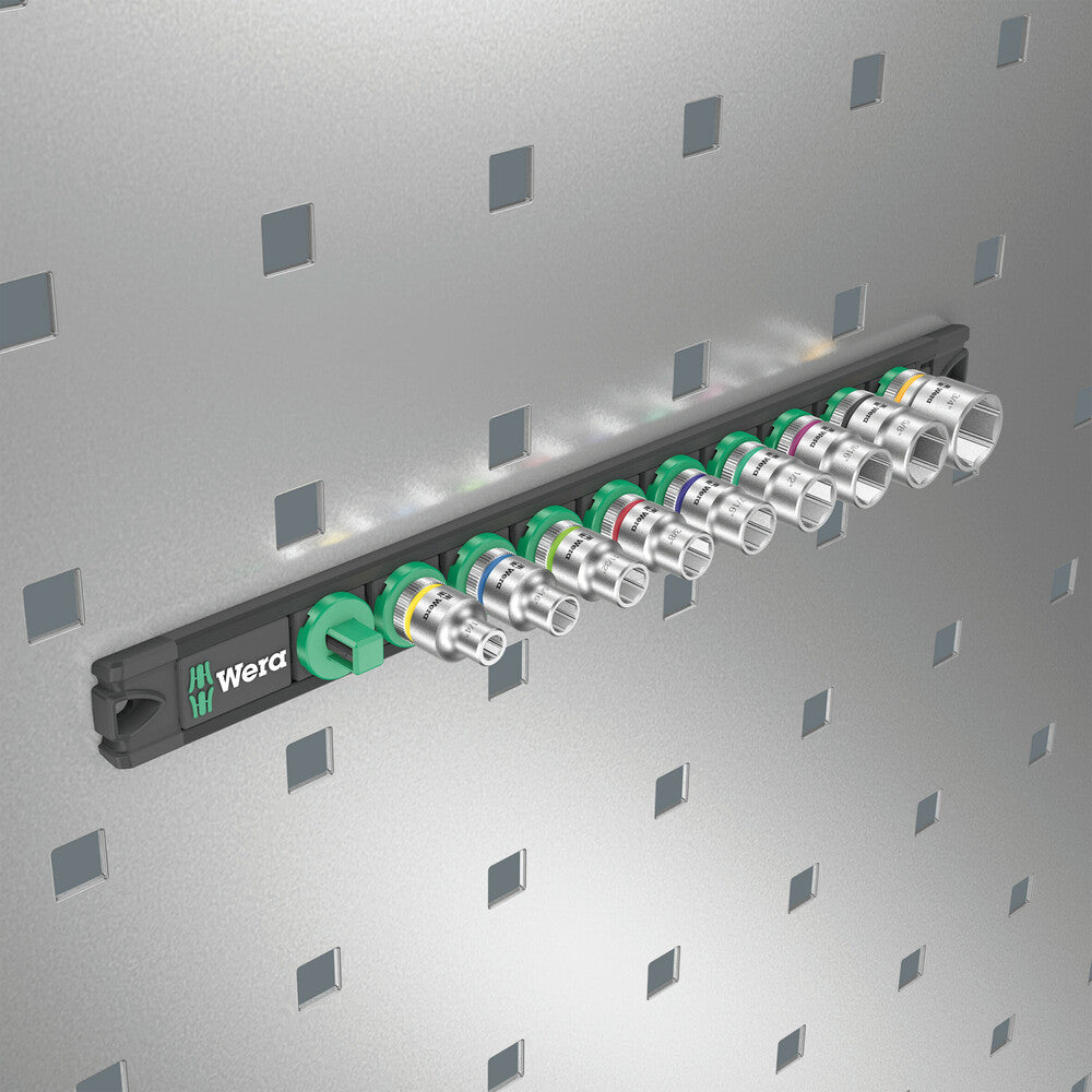 Wera Tools - Magnetic socket rail B Imperial 1 Zyklop socket set 3/8" drive, imperial