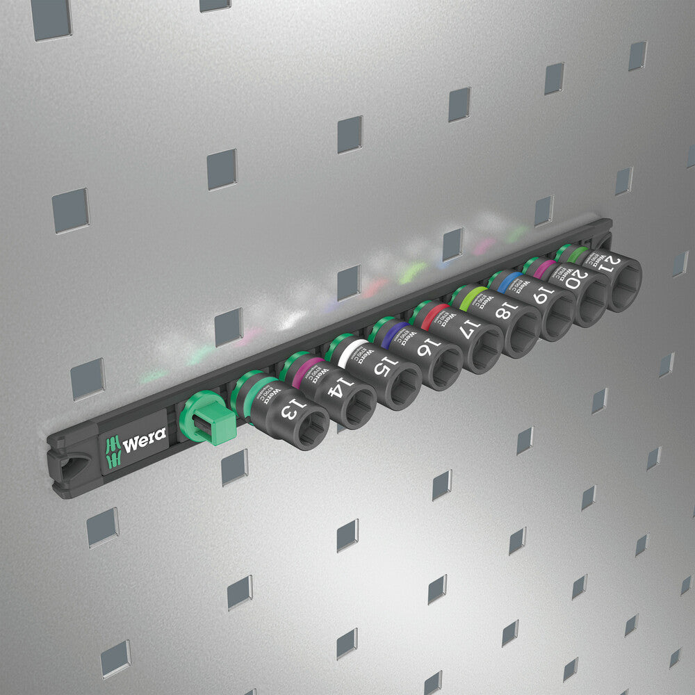 Wera Tools - Magnetic socket rail C Impaktor 1 socket set, 1/2" drive