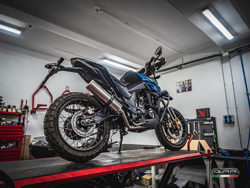 GPR-Exhaust---M3-Inox-Full-Line-for-GK-125-from-2022-to-2024-dB-Killer-Catalyst