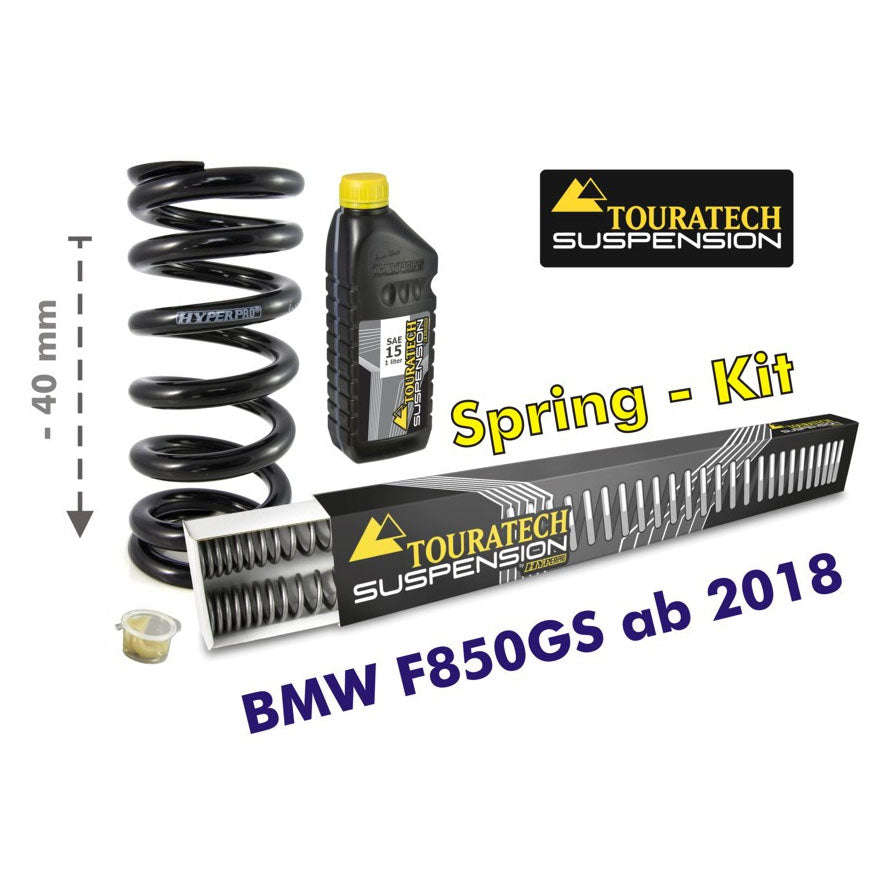 Touratech - 40mm Lowering Progressive Fork & Shock Springs - BMW F850GS /GSA 2018 and up