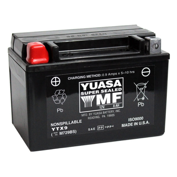 Yuasa - AGM Battery Maintenance Free Factory Activated (YTX9F/A)