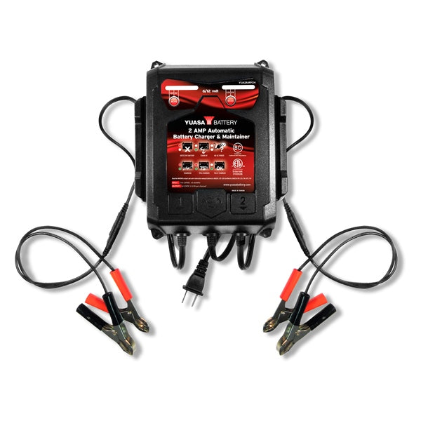 Yuasa-Battery Charger & Maintainer Automatic 2A
