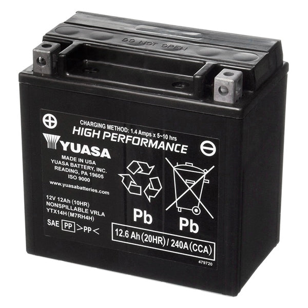 Yuasa - AGM Battery Maintenance Free Factory Activated (YTX14H)