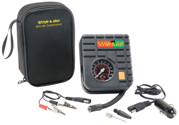 StopandGo-Mini-Air Compressor for Motorcycles, Scooters and ATV's