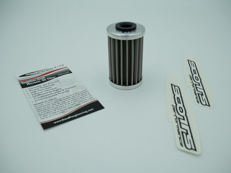 Scotts - Stainless Steel Micronic reusable Oil Filters for  KTM and Husaberg (2149)