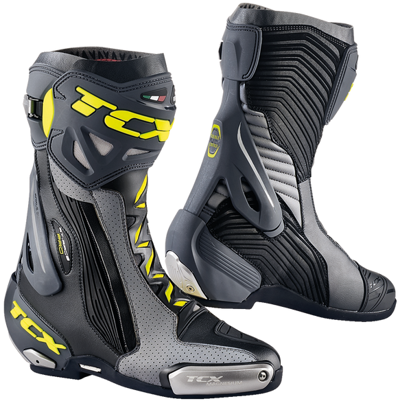 TCX 24/7 バイク用靴 グレー/ブラック/イエロー TCX - RT-Race Pro Air Boots