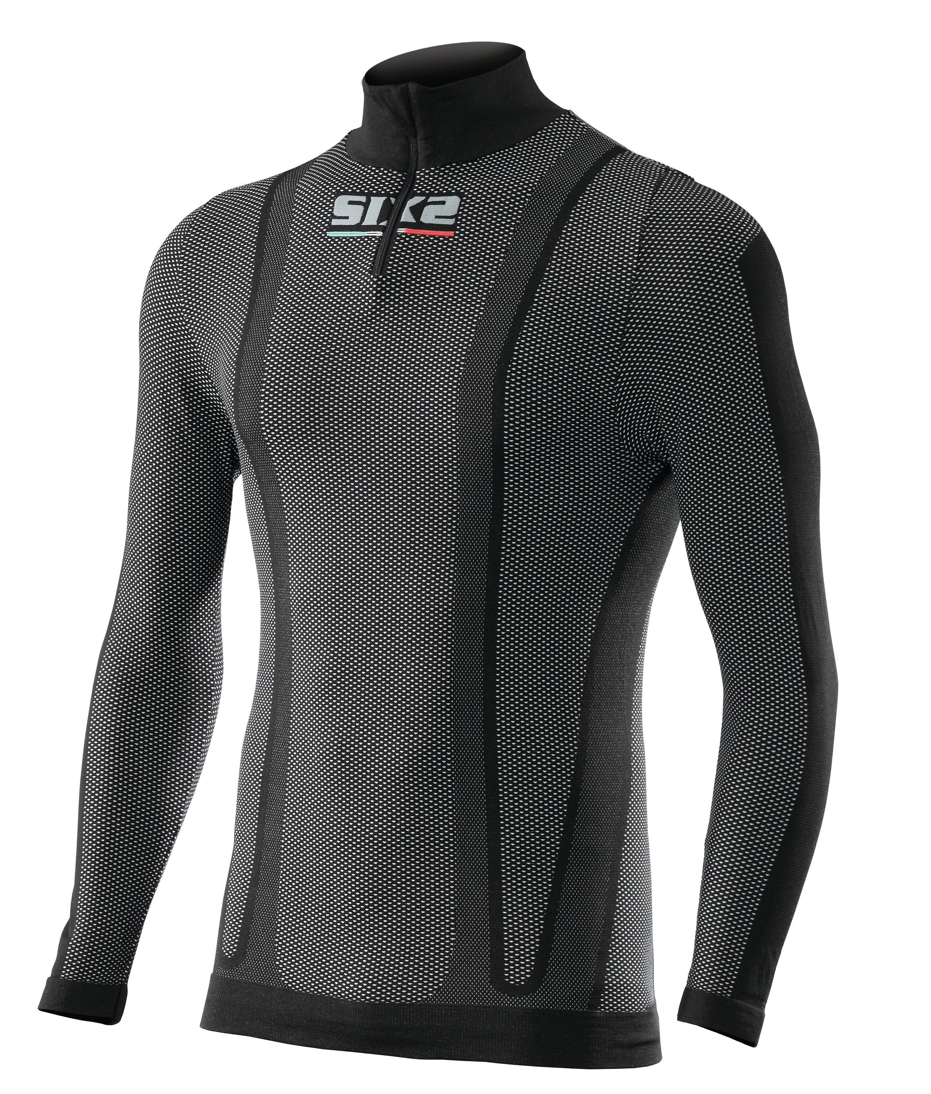 Sixs - Long Sleeve Turtleneck Jersey With Zipper Carbon Underwear