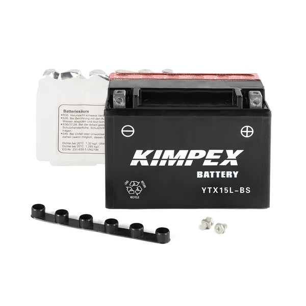 Kimpex - AGM Battery Maintenance Free (YTX15L-BS/HTX15L-BS)