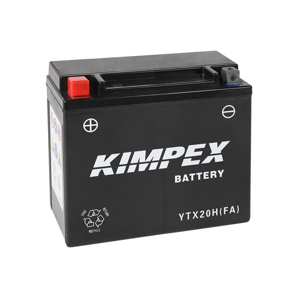 Kimpex - AGM Battery Maintenance Free Factory Activated (YTX20H(FA)/HTX20H(FA)