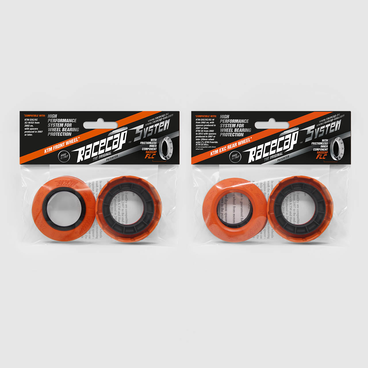 RaceCap - Wheel Bearings Protection Caps Front and Rear for Husqvarna /Husaberg/ GasGas EC /KTM EXC and SX