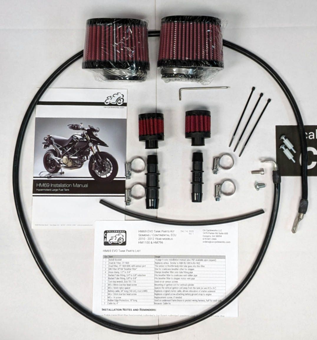 CA Cycleworks - HM69 Parts kit for HM1100 EVO and 796