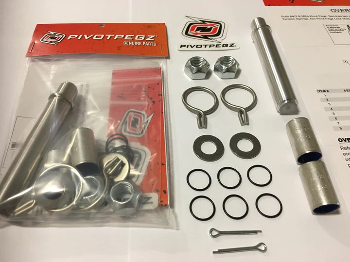 Pivot Pegz - Overhaul Kit - (Services two pegs) PPOK-MK3