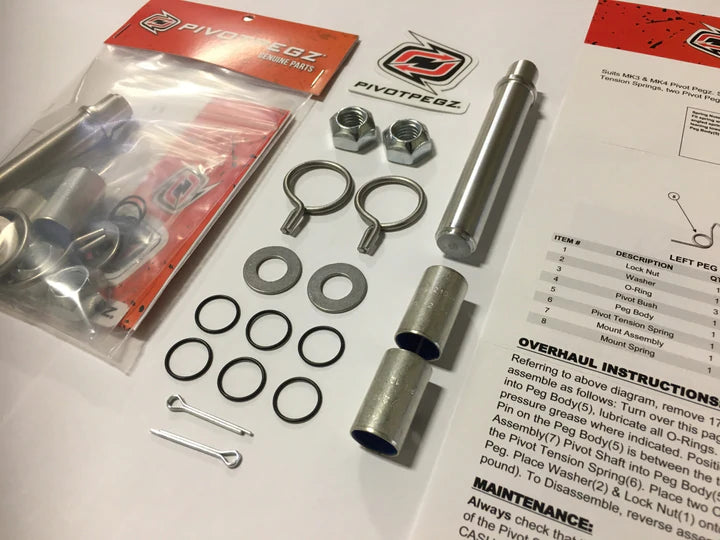 Pivot Pegz - Overhaul Kit - (Services two pegs) PPOK-MK3