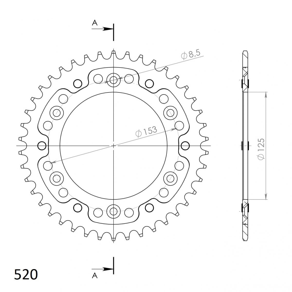 Supersprox - MX Stealth Rear Drive Sprocket - 42T for Honda (RST-210:42)
