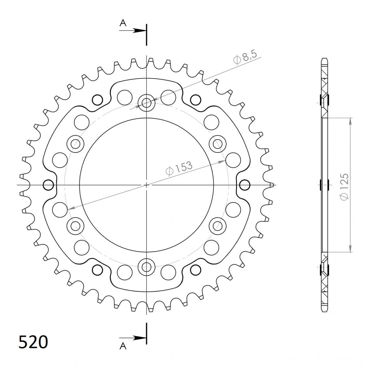 Supersprox - MX Stealth Rear Drive 44 Tooth Sprocket (RST-210:44)
