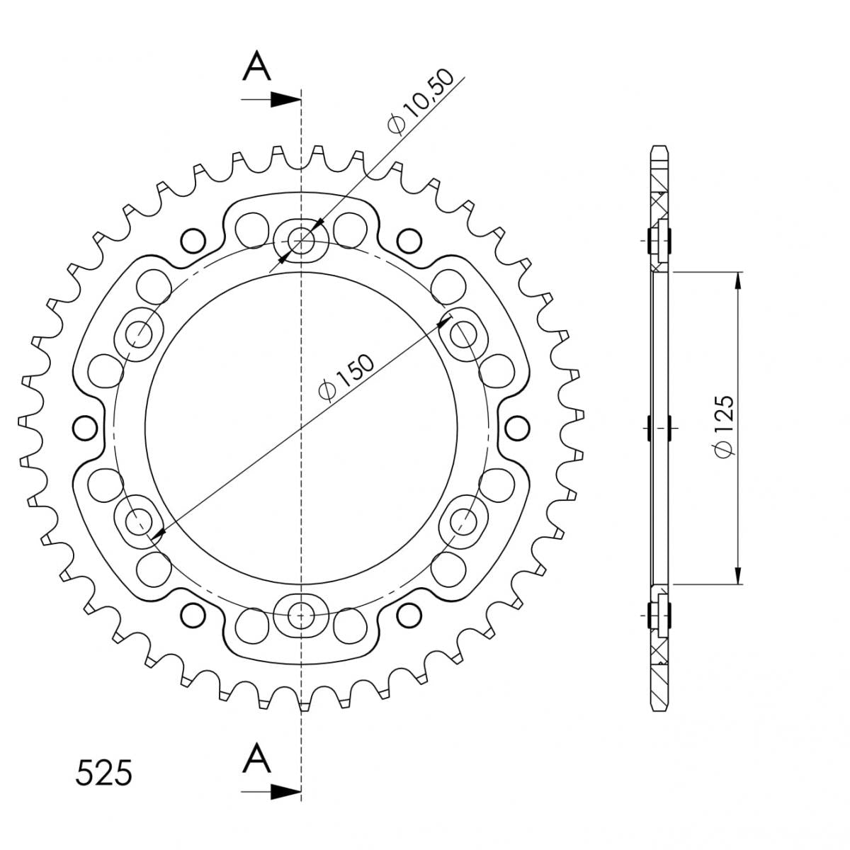 Supersprox - Rear Stealth Sprocket for KTM 950/990/1090/1150/1290 (RST-899)