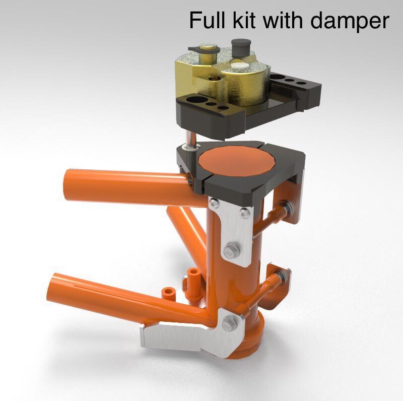 HeadStraight and steering damper kit for the KTM 1050/1090/1190/1290