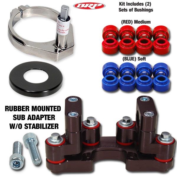 Scotts - Solid & Rubber SUB Mounted Steering Damper Kit - KTM EXC SXF XCW 2012 to 2016 (DM-5929-01 / DS-5929-01)